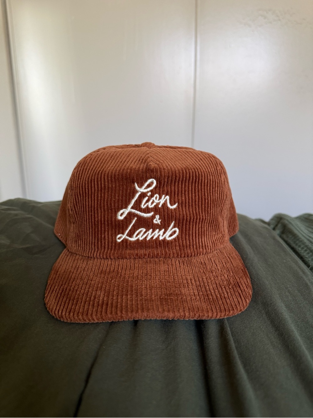 Lion & Lamb Corduroy SnapBack - Rust Brown